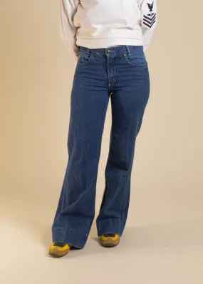 1980s Lois Darkwash Flare Jeans Size Women's 29 Men's 32