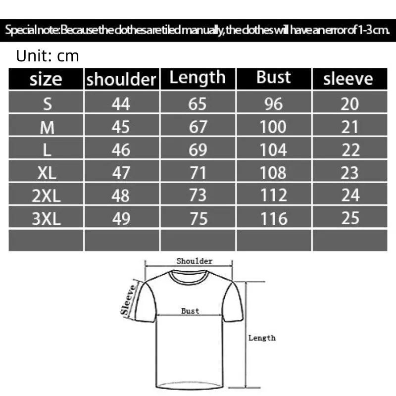 3D Digital Printing Casual Round Neck Short Sleeves