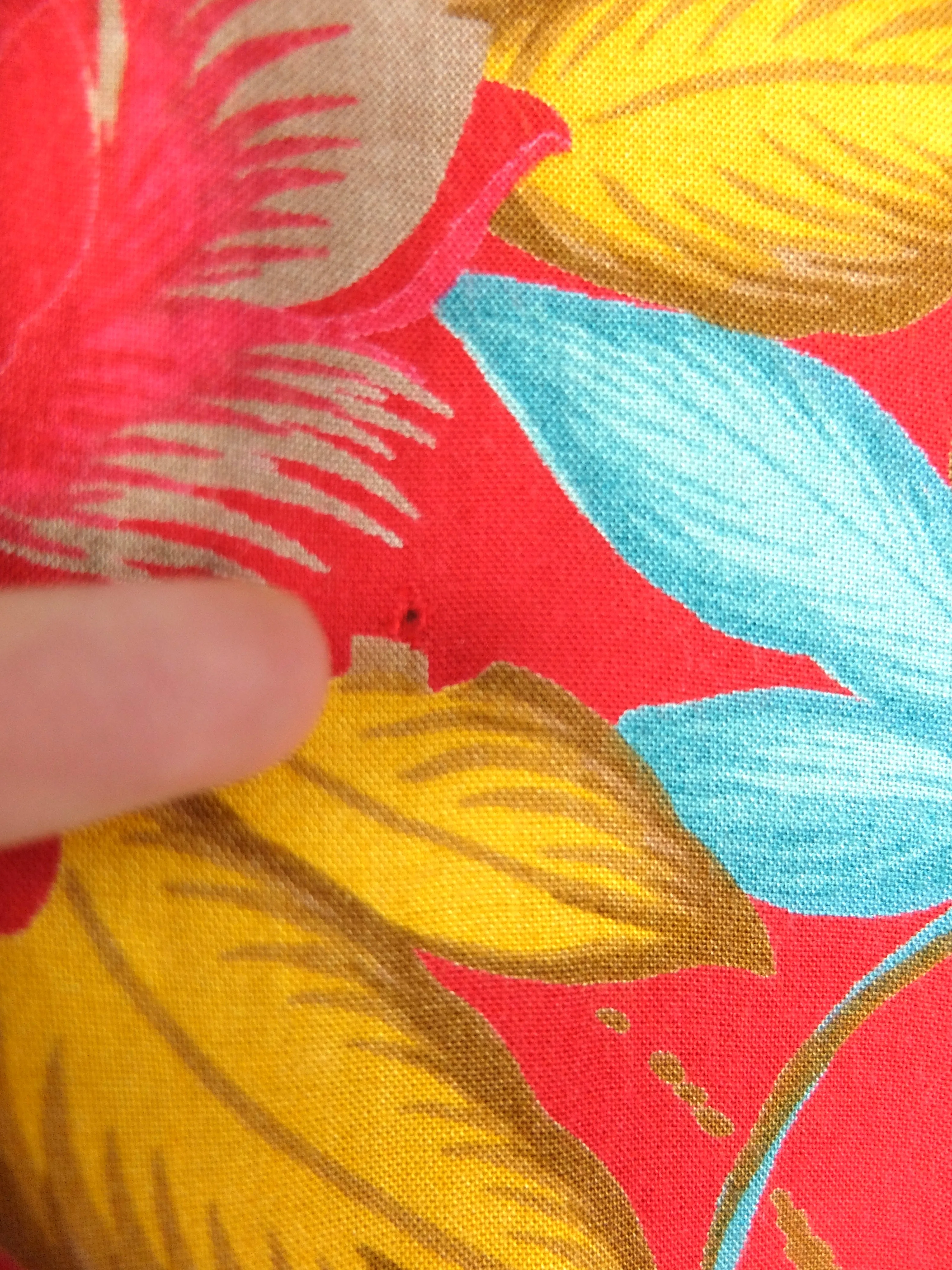 60s Mod Tropical Hawaiian Oversized Half Sleeve Pullover Blouse