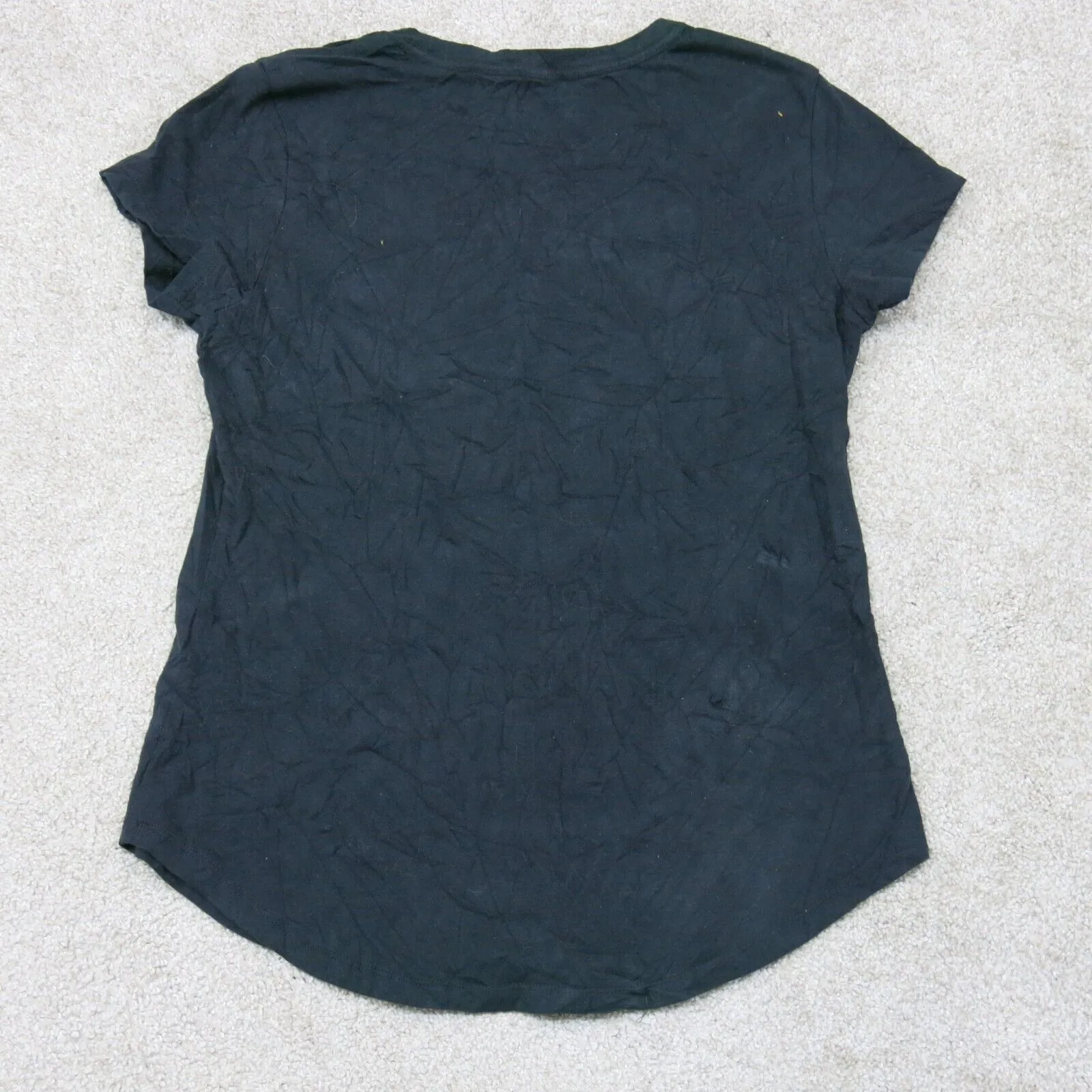 Abercrombie & Fitch Women Pullover T Shirt Top Short Sleeve Crew Neck Black SZ M