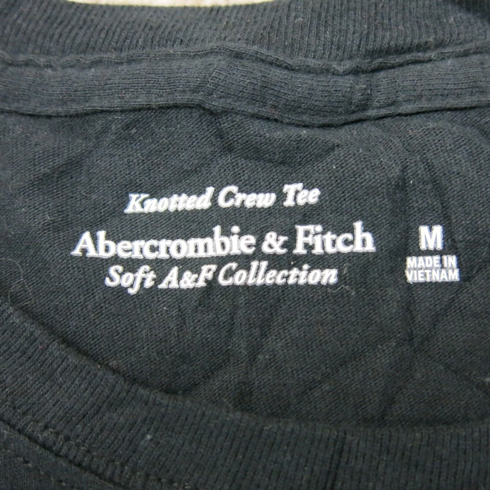 Abercrombie & Fitch Women Pullover T Shirt Top Short Sleeve Crew Neck Black SZ M