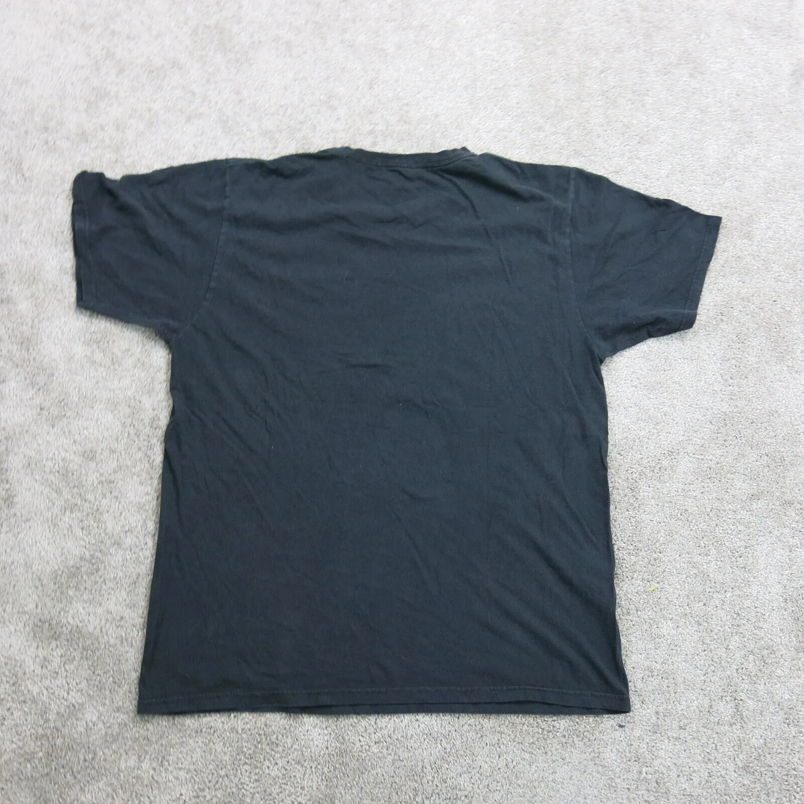 Adidas Men's Pullover T-Shirt Short Sleeve Three Stripe Life Black Size Large