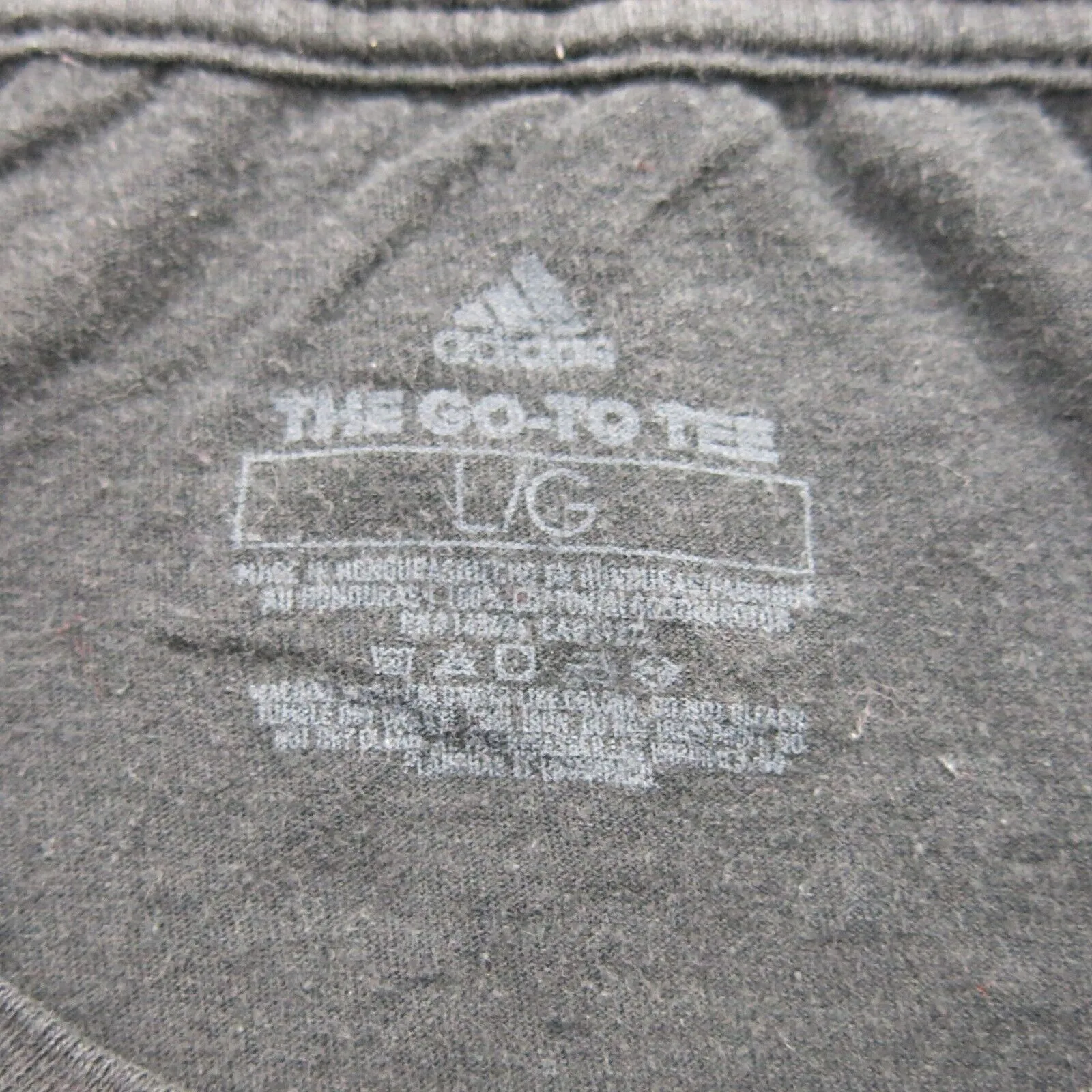 Adidas Men's Pullover T-Shirt Short Sleeve Three Stripe Life Black Size Large