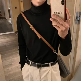 Basic Slim Long Sleeve Men's Turtleneck Sweater | Brodtica.com