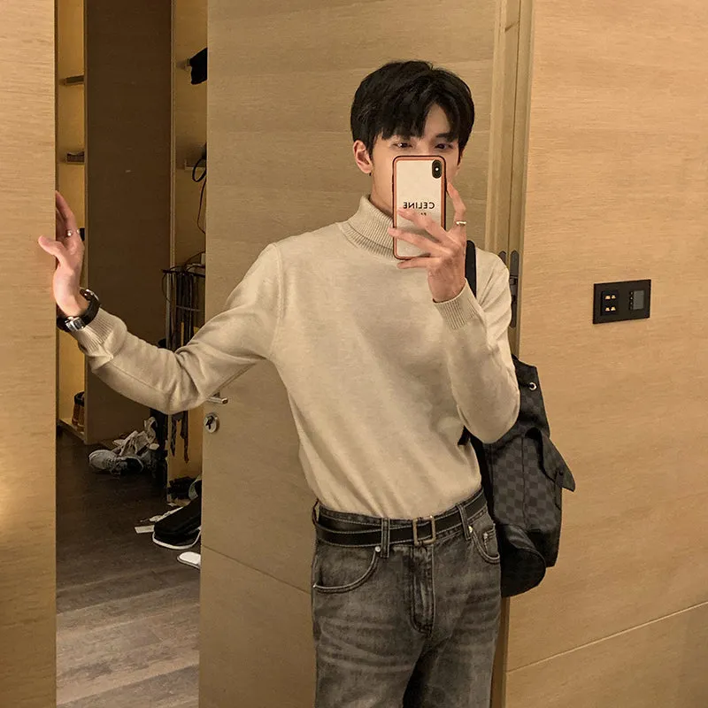 Basic Slim Long Sleeve Men's Turtleneck Sweater | Brodtica.com
