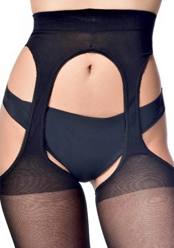 Bodyfree [Black] | SUSPENDER TIGHTS