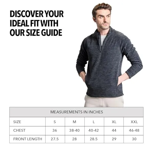 Boldfit Sweatshirt for Men Half Zipper Mens Sweatshirts Light Fleece Winter Wear for Men Thermal Pullover for Men Anti-Pilling Fleece Sweatshirts for Men Soft Feel Sweat Shirt - Aero BlueMelange S