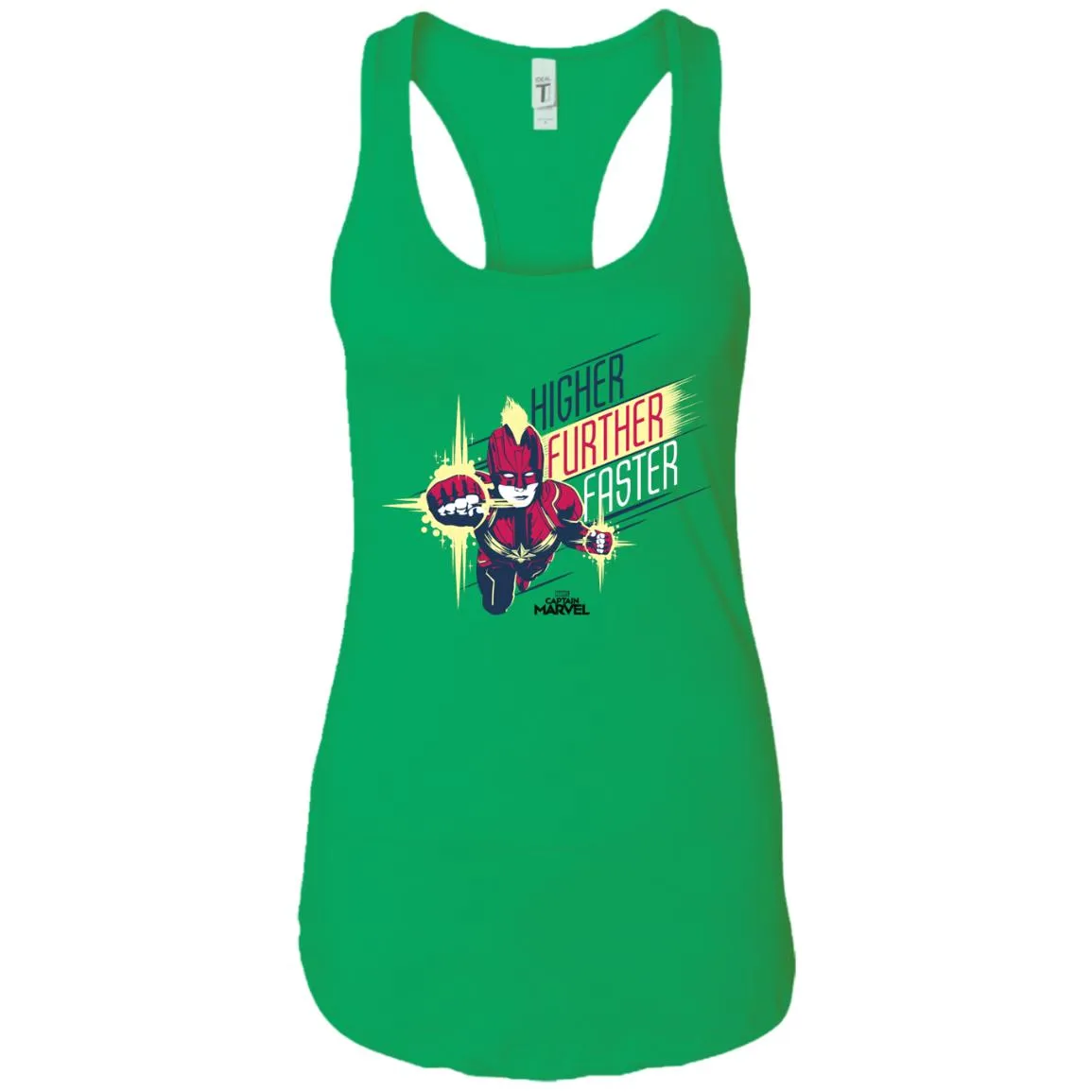 Captain Marvel Higher Further Faster Drawn Women Tank Top