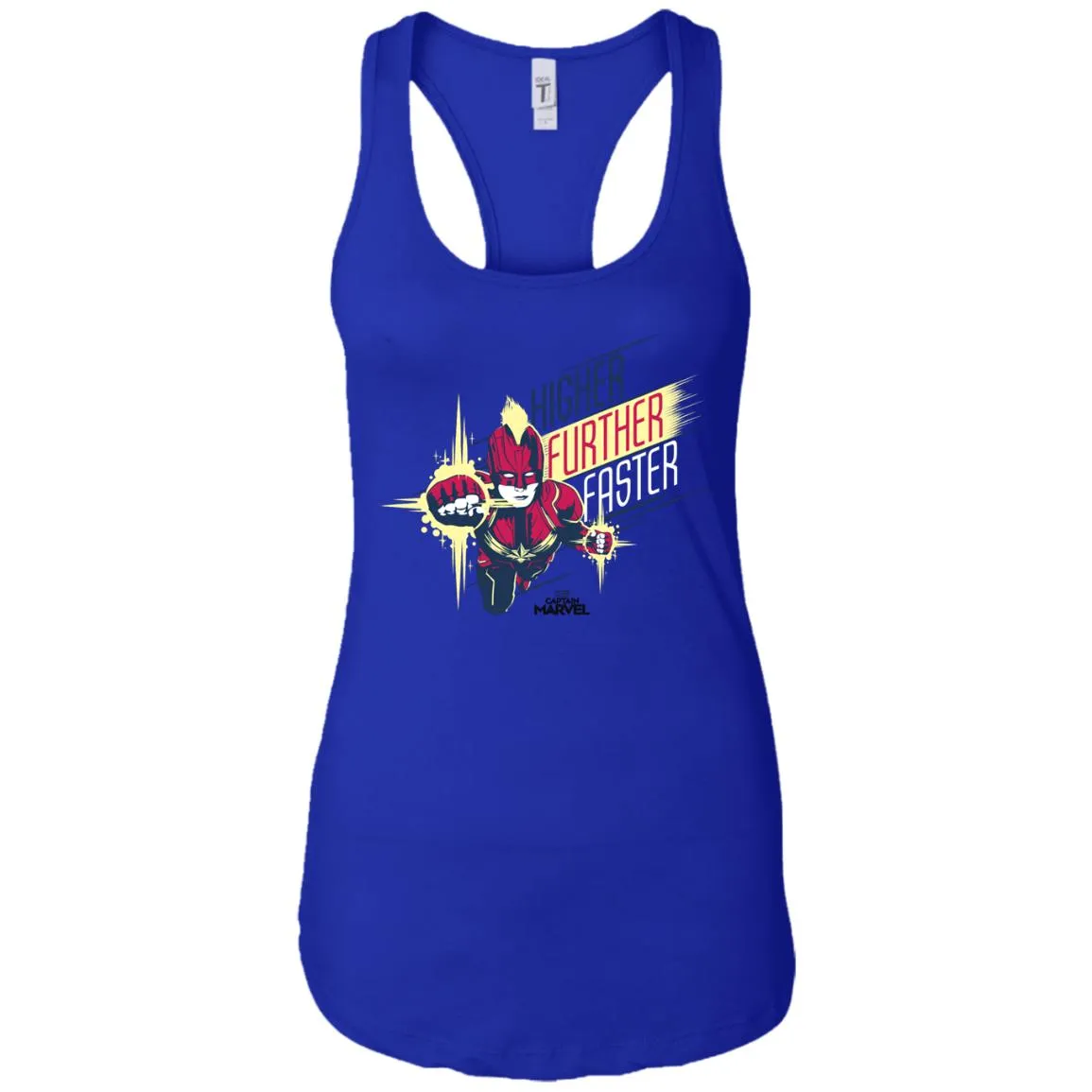 Captain Marvel Higher Further Faster Drawn Women Tank Top
