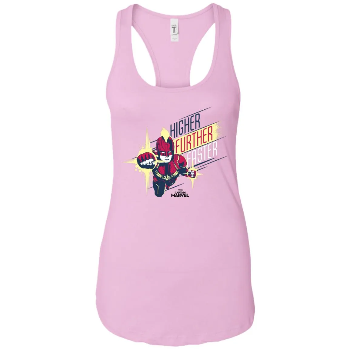 Captain Marvel Higher Further Faster Drawn Women Tank Top