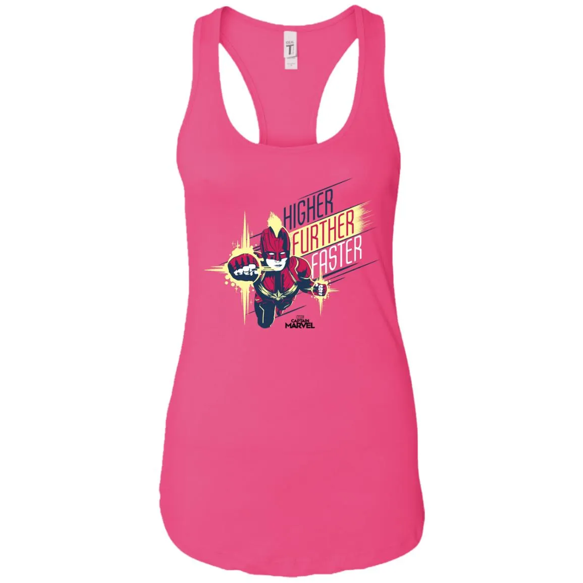 Captain Marvel Higher Further Faster Drawn Women Tank Top