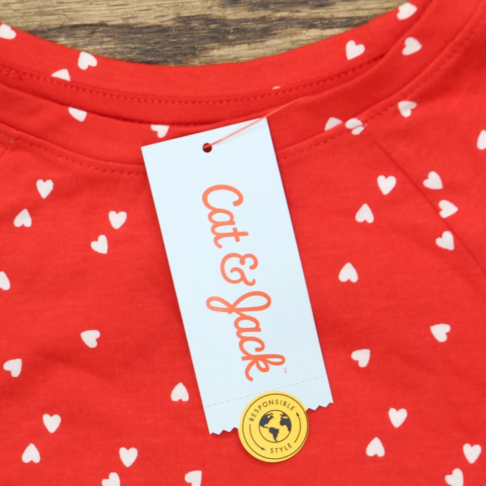 Cat & Jack Toddler Girls' Heart Long Sleeve T-Shirt