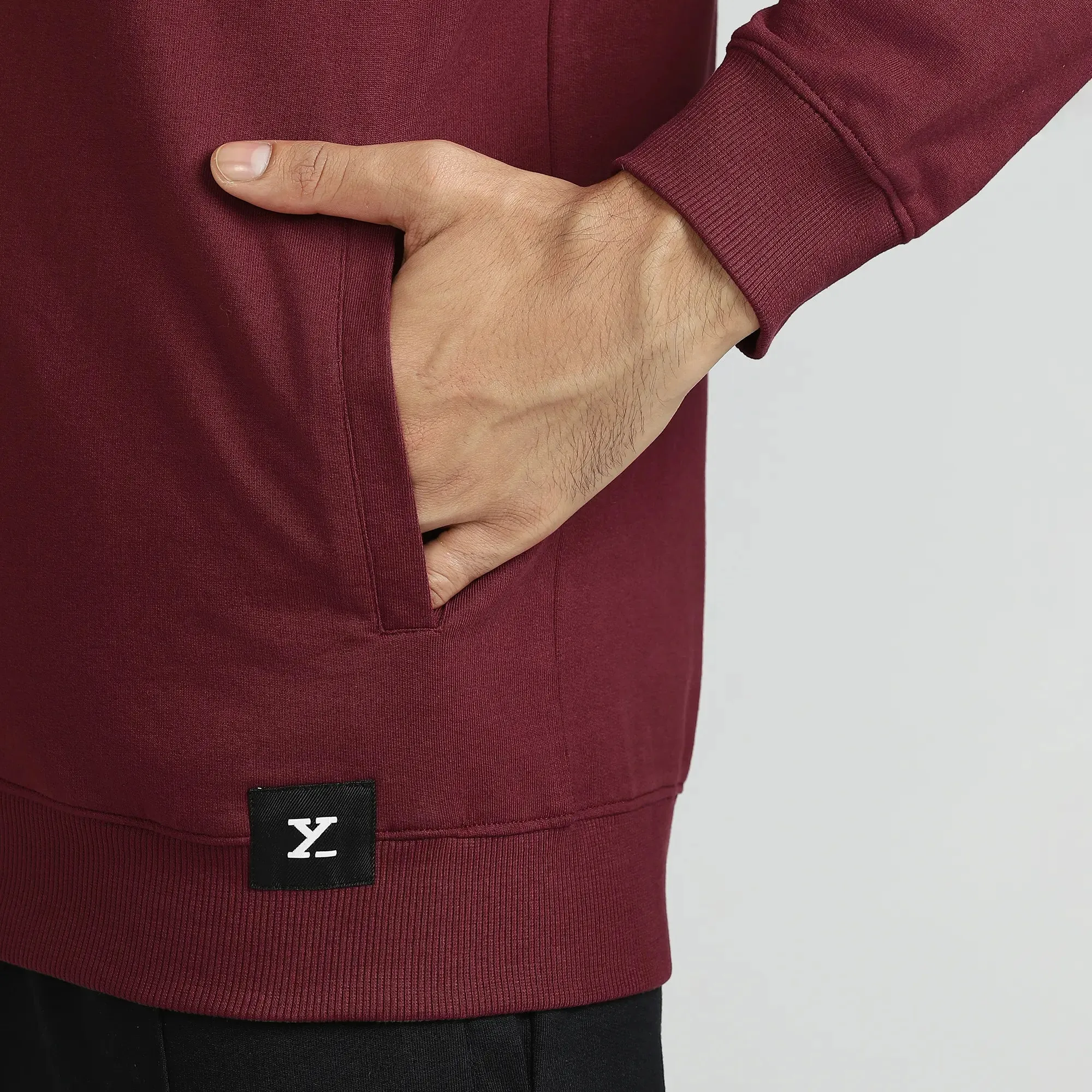 Cruze French Terry Cotton Zip Ups Auburn Red