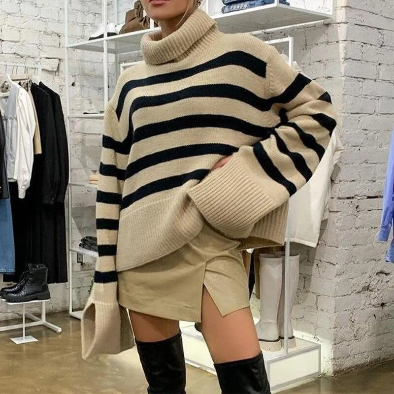 Elegant Warm Long Sleeve Pullover Turtleneck Sweater