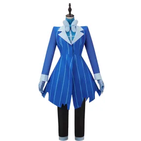 Hazbin Hotel Alastor Cosplay Costume Blue Tailcoat Evening Dress Performance Attire