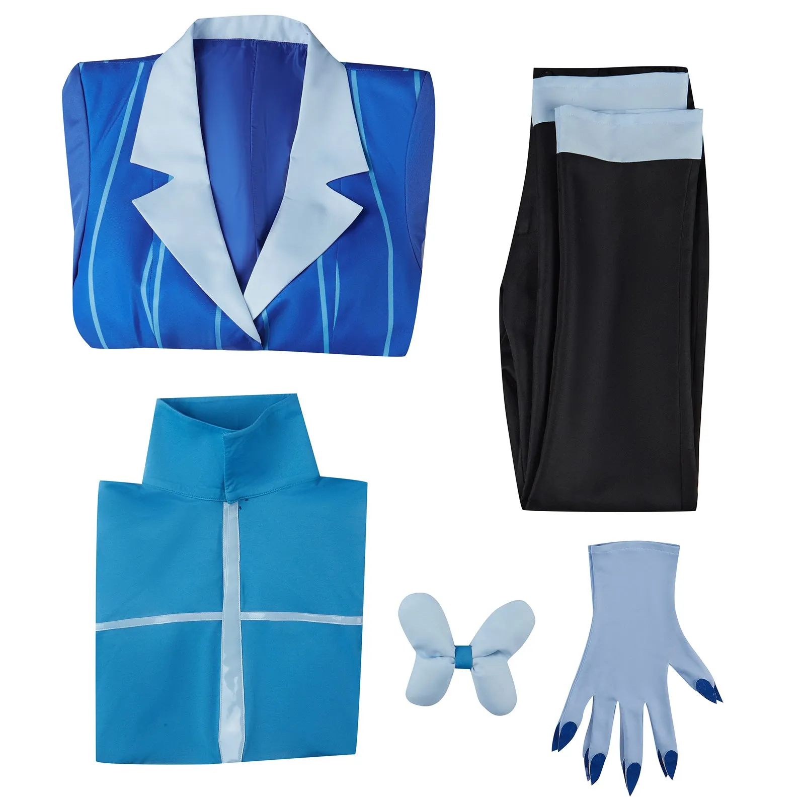 Hazbin Hotel Alastor Cosplay Costume Blue Tailcoat Evening Dress Performance Attire