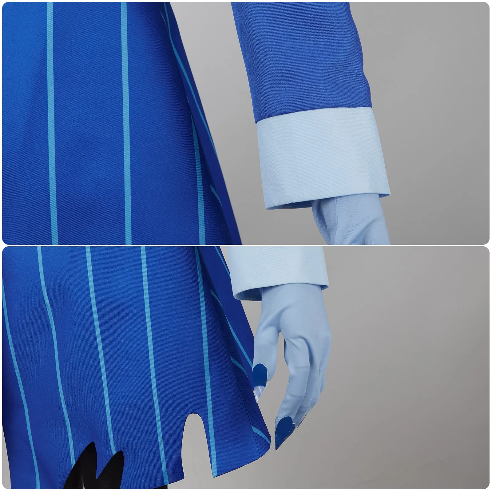 Hazbin Hotel Alastor Cosplay Costume Blue Tailcoat Evening Dress Performance Attire