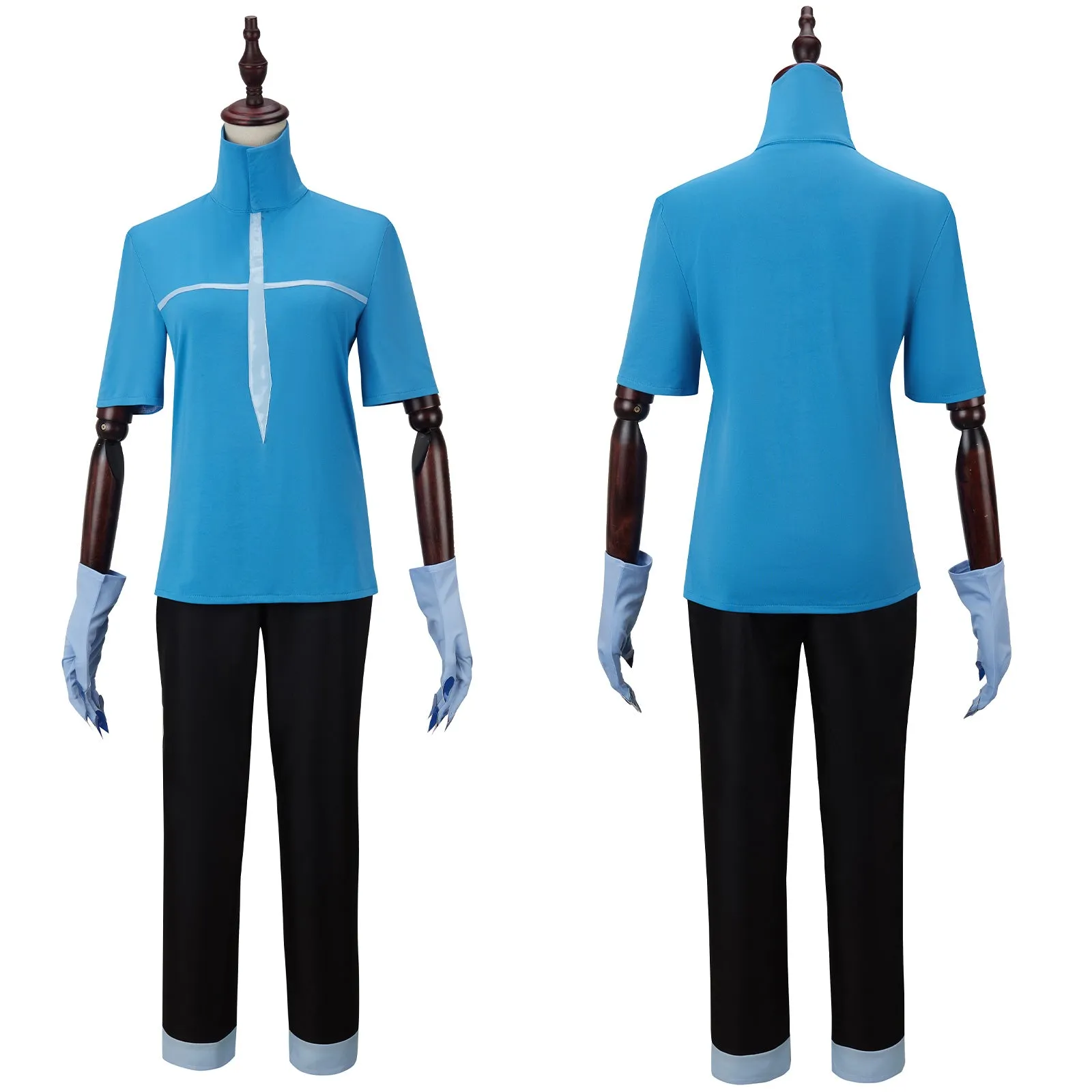 Hazbin Hotel Alastor Cosplay Costume Blue Tailcoat Evening Dress Performance Attire