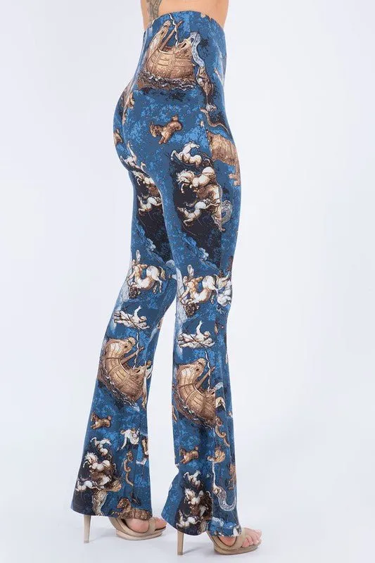 Horoscope Printed Flared Long Pants