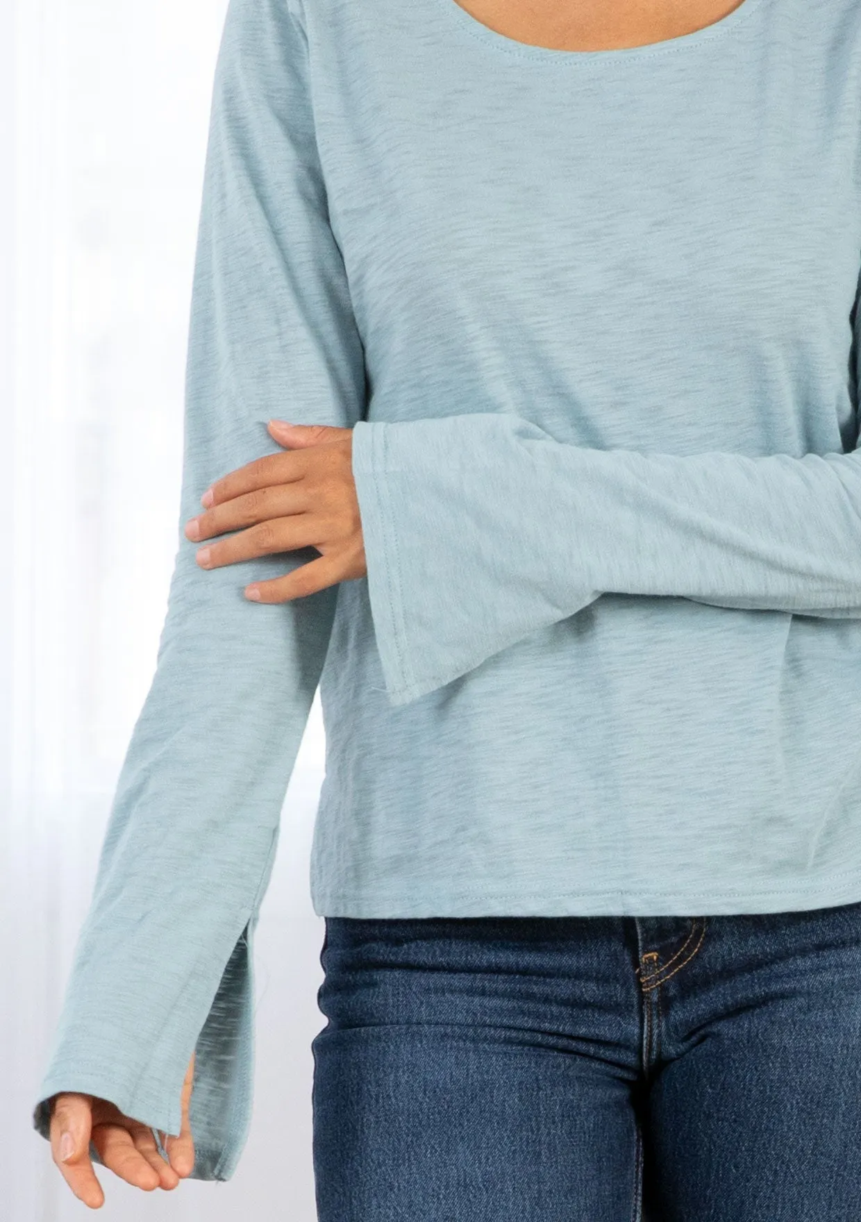 Layering Long Sleeve Staple Pullover Top