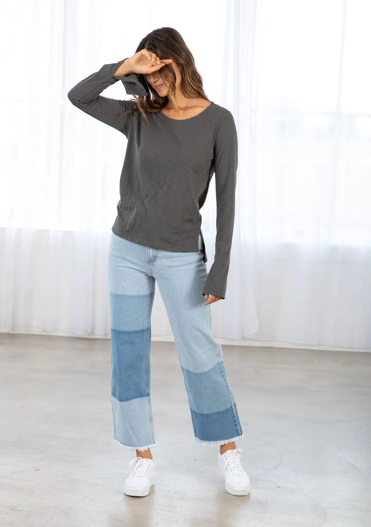 Layering Long Sleeve Staple Pullover Top