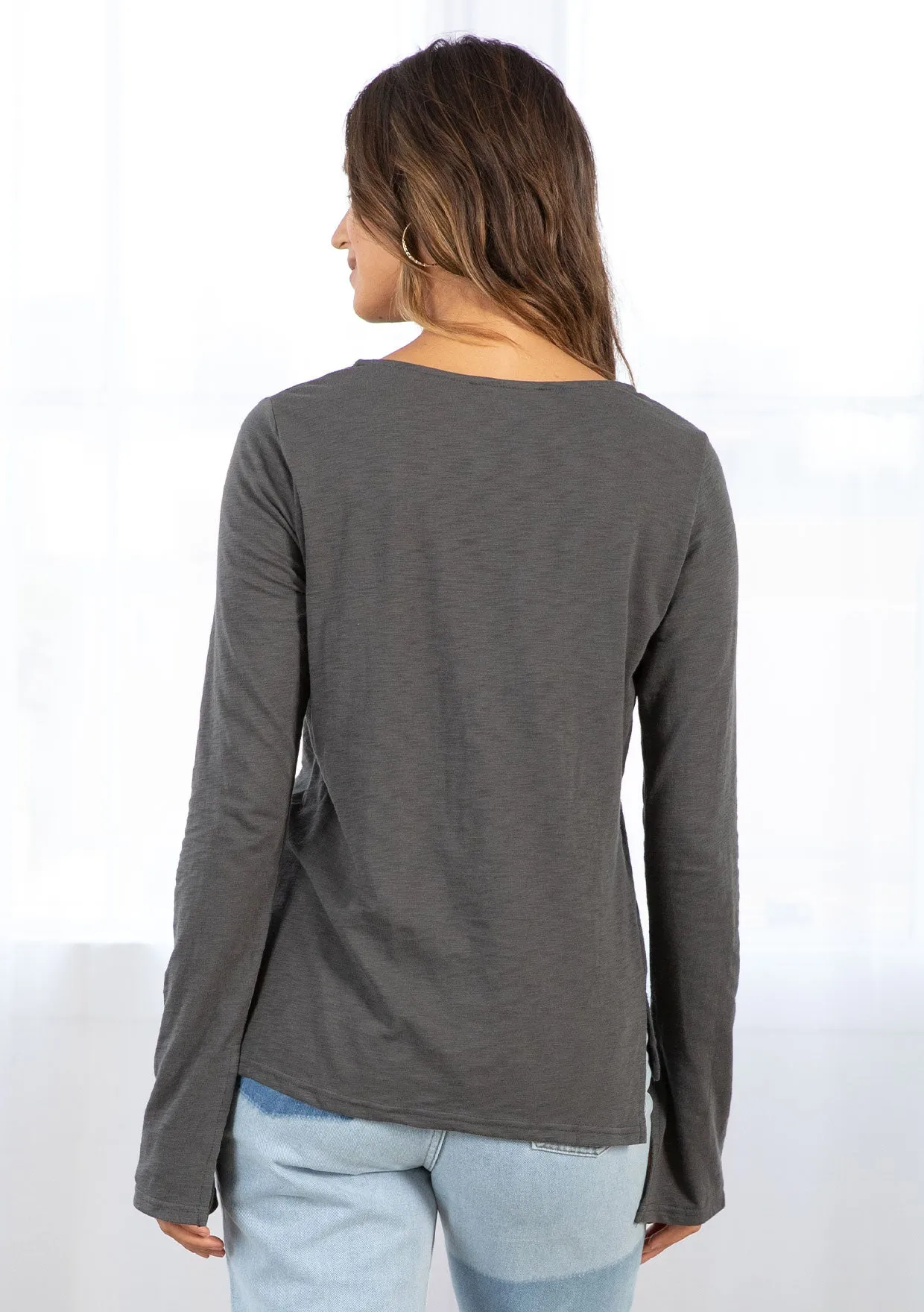 Layering Long Sleeve Staple Pullover Top