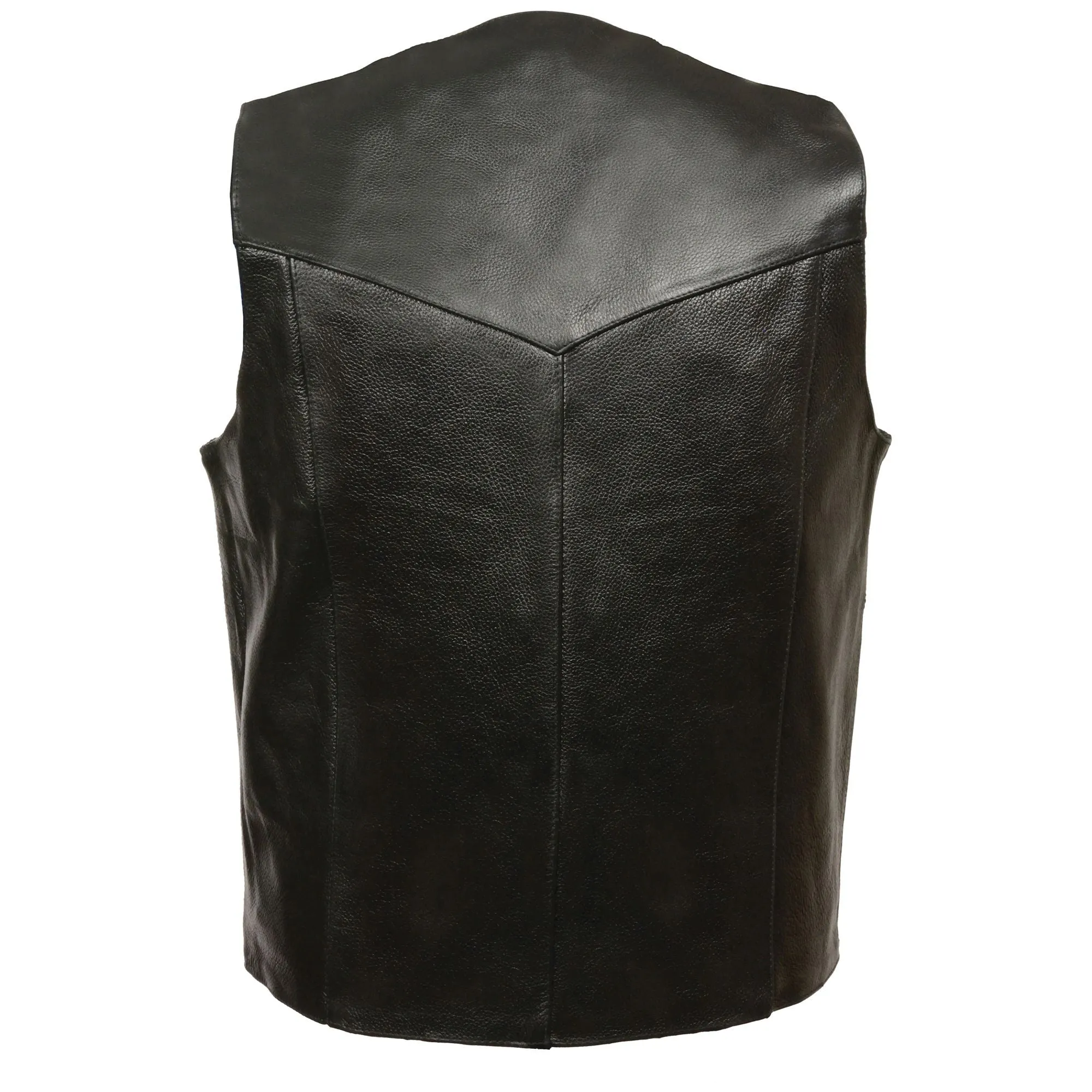 Men's Classic Snap Front Biker Vest