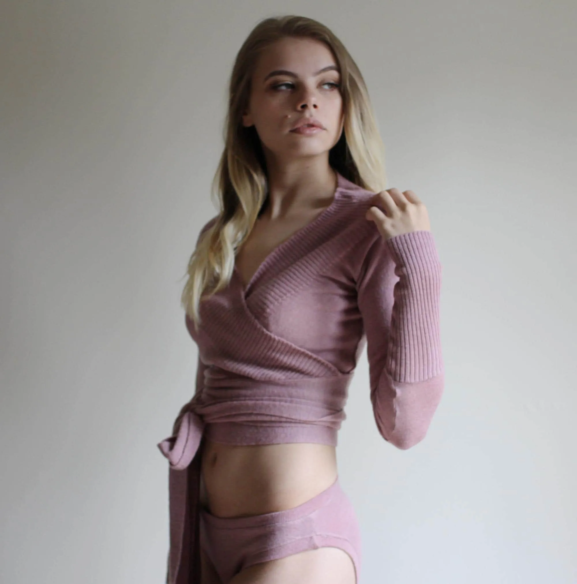 Merino Wool Wrap Cardigan Shrug