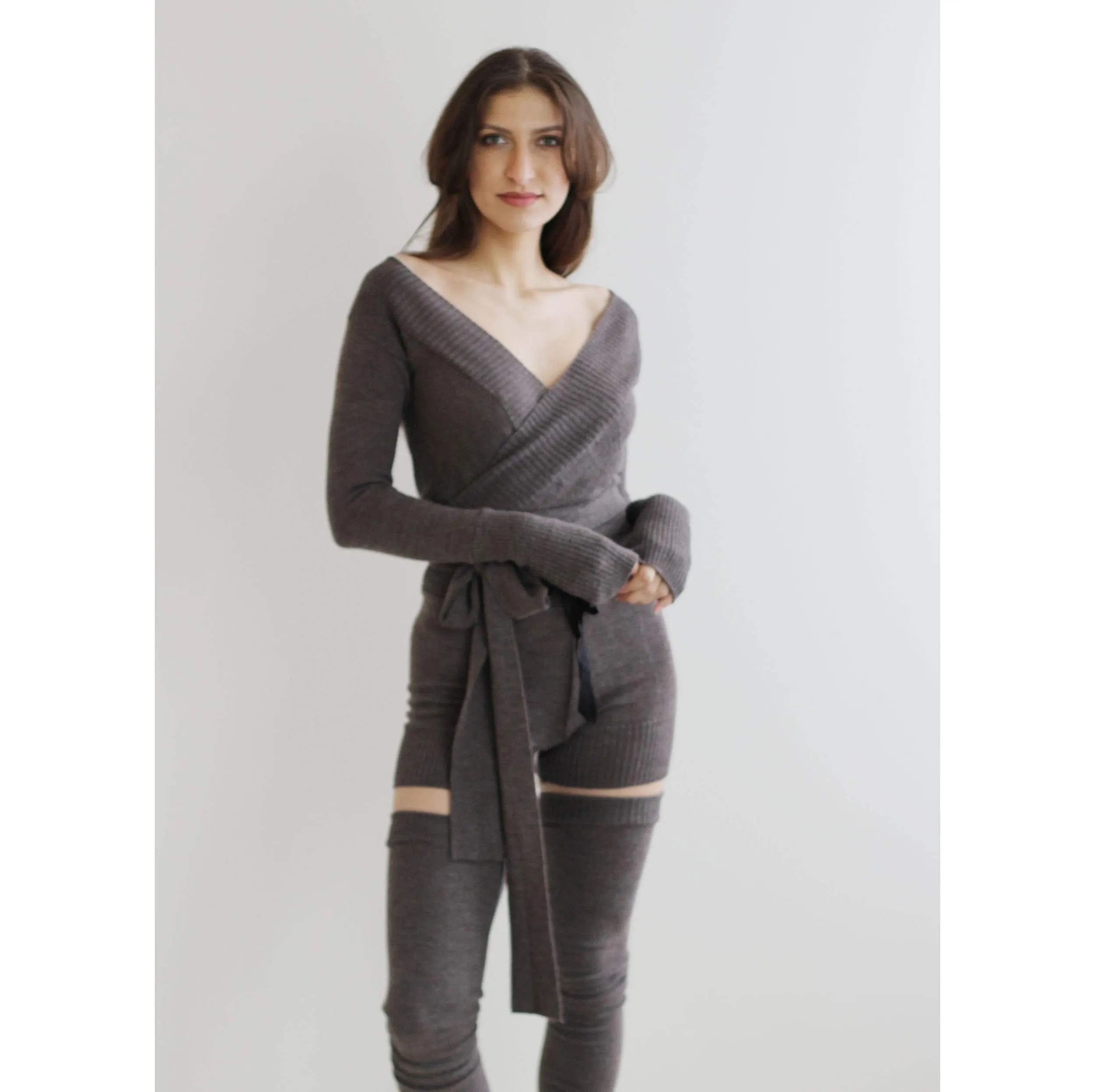 Merino Wool Wrap Cardigan Shrug