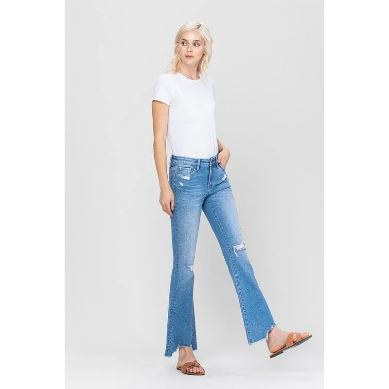MID-RISE FLARE WITH HEM DETAIL