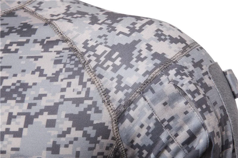 Military Turtleneck Printed Zipper T-Shirt