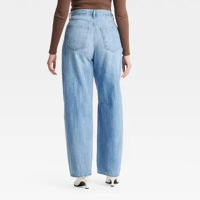 New - Universal Thread Women's Jeans Curved Leg High-Rise Relaxed Denim