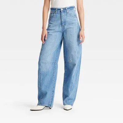 New - Universal Thread Women's Jeans Curved Leg High-Rise Relaxed Denim