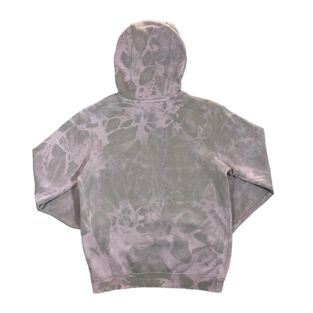 NIKE Classic Embroidered Mini Logo Bleach Tie Dye Pullover Hoodie