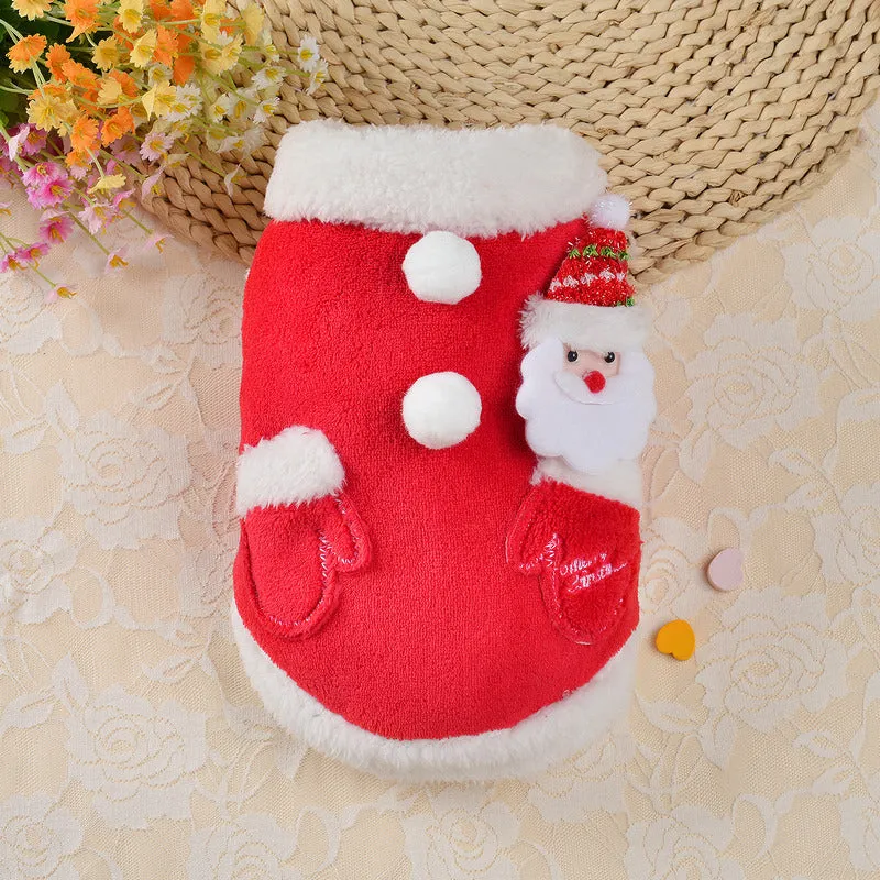 Pet Winter Festive Clothes | Halloween & Christmas Dog Clothes | Elk Christmas Outfit for Pets