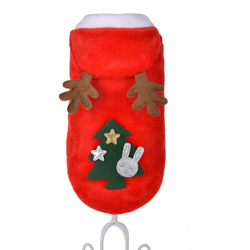 Pet Winter Festive Clothes | Halloween & Christmas Dog Clothes | Elk Christmas Outfit for Pets