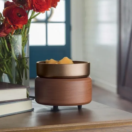 Pewter Walnut 2-in-1 Fragrance Warmer CWDPWN