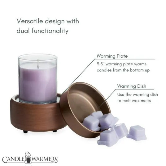 Pewter Walnut 2-in-1 Fragrance Warmer CWDPWN
