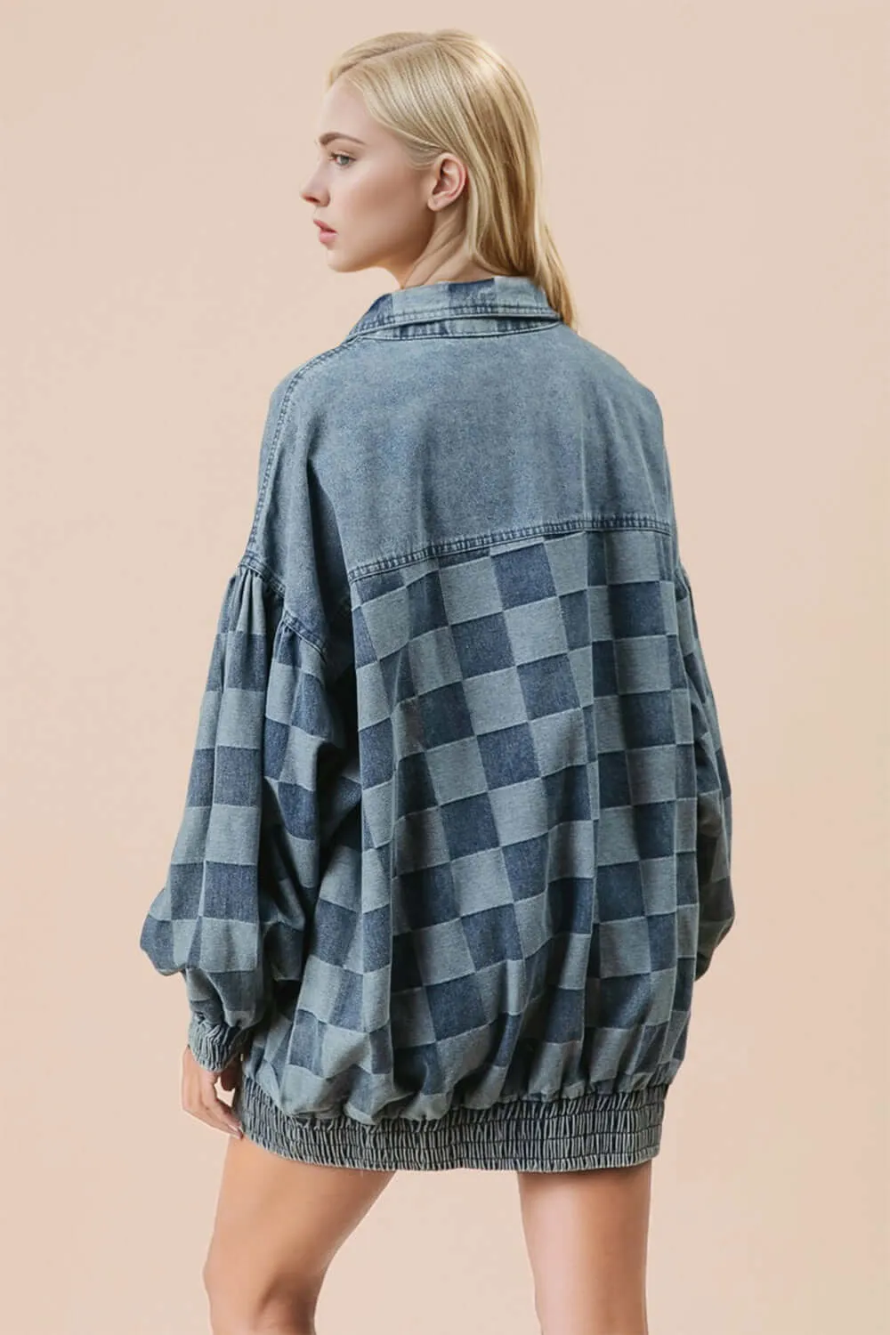 Plaid Meets Denim: Button-Up Jacket