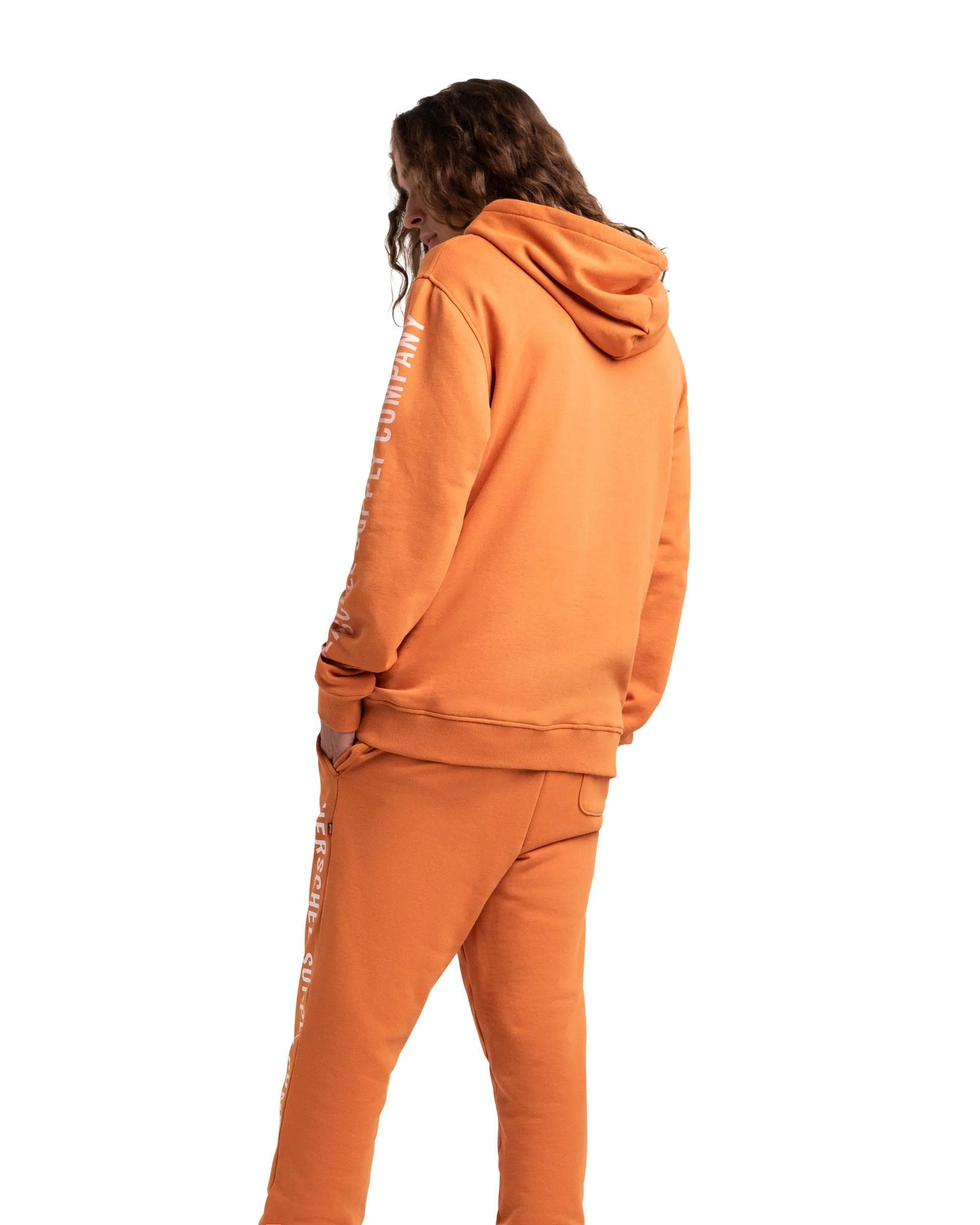 Pullover Hoodie Sleeve Print Sleeve Print Papaya/Rosewater