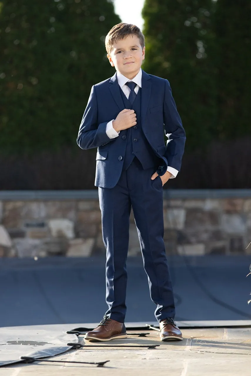 "Leo" Kids Sapphire Blue 5-Piece Suit