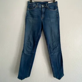 Rag & Bone High Rise Skinny Ankle Raw Pointed Hem Jeans