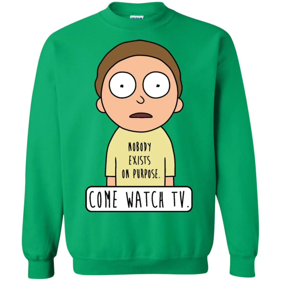 Rick And Morty Come Watch Tv Quote Unisex Crewneck Pullover Sweatshirt