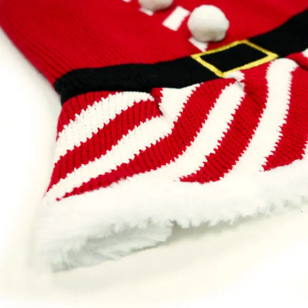 SANTA GIRL RED SWEATER DOG DRESS