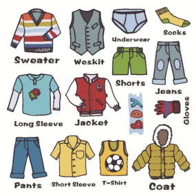 Set of 2 Sheet Dresser Clothing Decal Label Wardrobe Drawer Clothing Classification Stickers