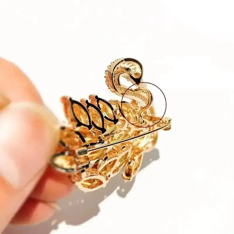 Shop Zircon Swan Brooch Pin - A Stunning Accessory for Your Wardrobe