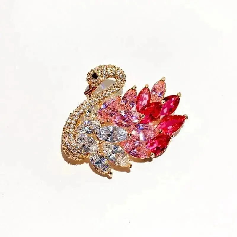 Shop Zircon Swan Brooch Pin - A Stunning Accessory for Your Wardrobe