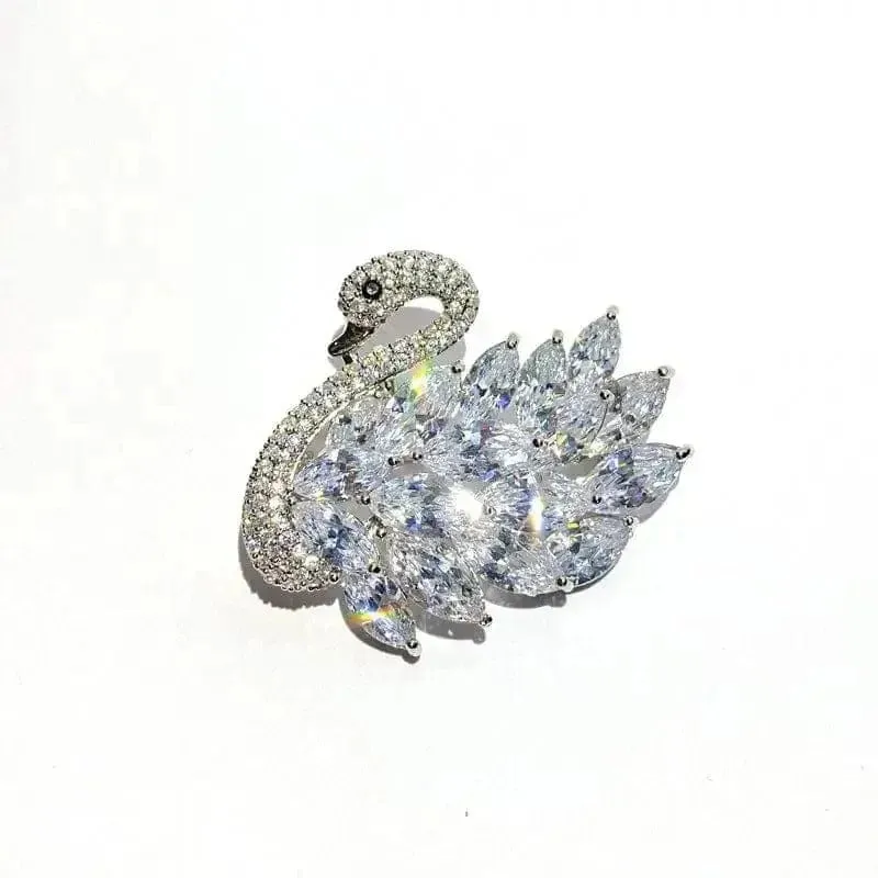 Shop Zircon Swan Brooch Pin - A Stunning Accessory for Your Wardrobe