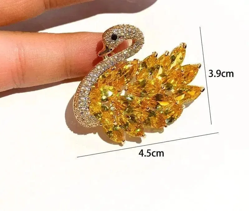 Shop Zircon Swan Brooch Pin - A Stunning Accessory for Your Wardrobe