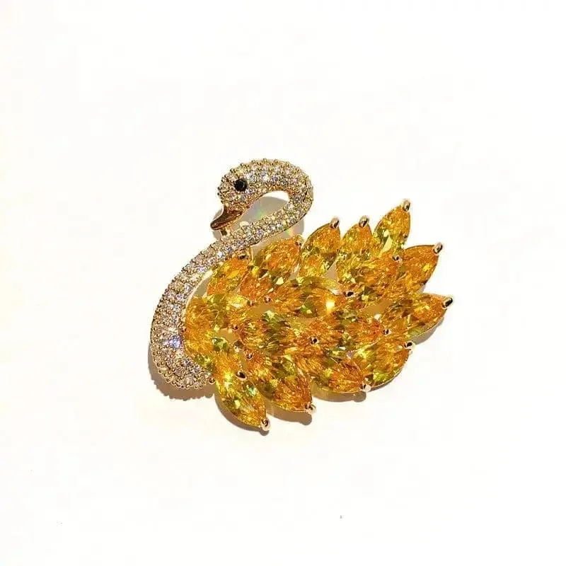 Shop Zircon Swan Brooch Pin - A Stunning Accessory for Your Wardrobe